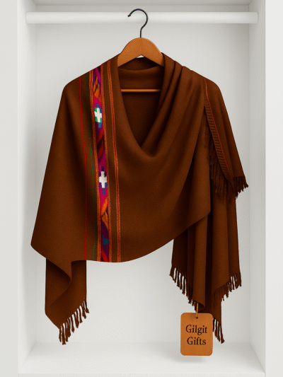 Traditional Gilgit Wool Shawl – Handwoven Warm Winter Wrap - Gilgit ifts