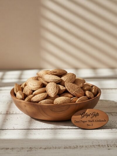 Hard Shell Almonds (1kg) – Premium Gilgit Almonds with Natural Shell, Fresh & Crunchy